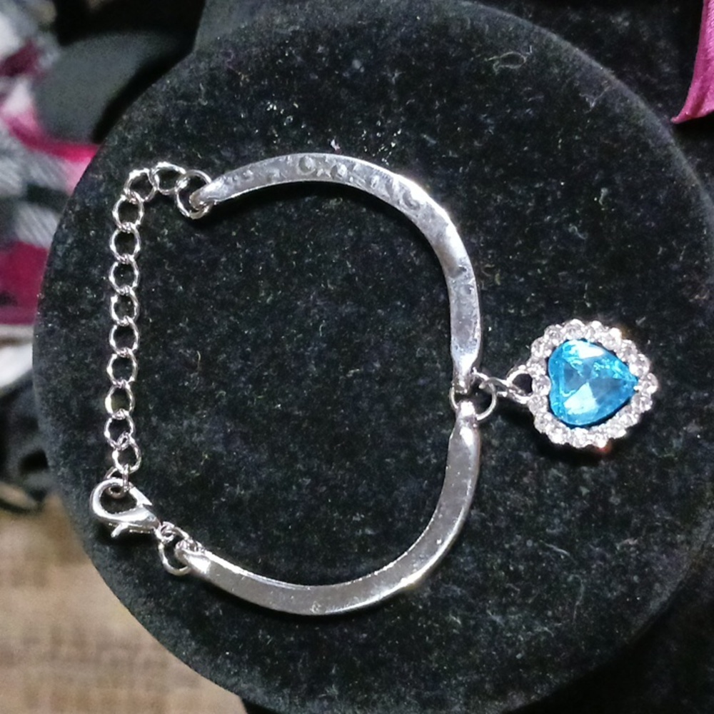 Rhinestone Lucky Heart Crystal Braclet